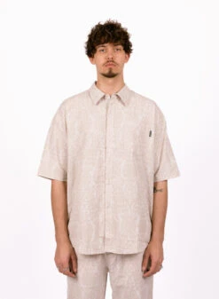 Daily Paper Moonstruck Grey Zuri Macrame Jacquard Relaxed Shirt -Samsoe Samsoe Shop image 1008