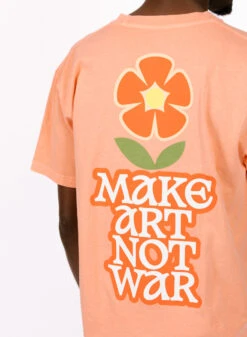 Obey Make Art Not War Flower Pigment T-shirt Pigment Peach Parfait