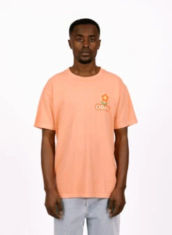 Obey Make Art Not War Flower Pigment T-shirt Pigment Peach Parfait -Samsoe Samsoe Shop image 1012