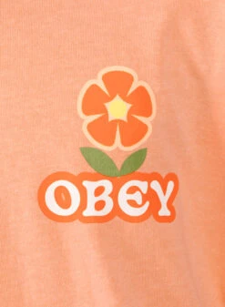 Obey Make Art Not War Flower Pigment T-shirt Pigment Peach Parfait -Samsoe Samsoe Shop image 1013