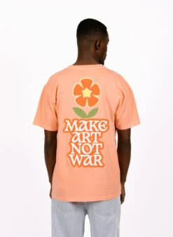 Obey Make Art Not War Flower Pigment T-shirt Pigment Peach Parfait -Samsoe Samsoe Shop image 1014