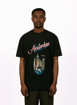 New Amsterdam Surf Association Letter Tee Black -Samsoe Samsoe Shop image 1053