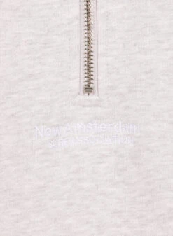 New Amsterdam Surf Association Half Zip Turtleneck Sweat Ash -Samsoe Samsoe Shop image 1057