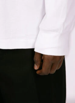 Olaf Hussein Pixelated Face LS Tee Optical White