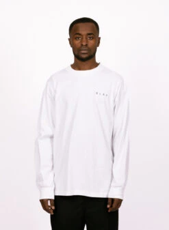 Olaf Hussein Pixelated Face LS Tee Optical White -Samsoe Samsoe Shop image 1081