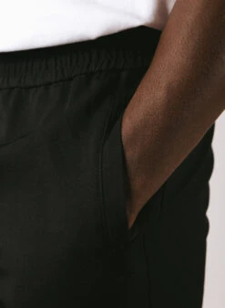 Olaf Hussein Slim Elasticated Trouser Black -Samsoe Samsoe Shop image 1086