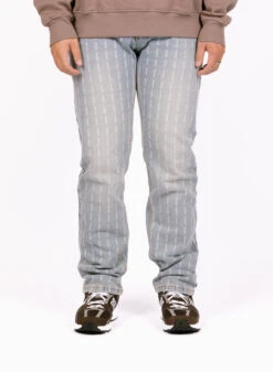 Pleasures Impact Pinstripe Denim Blue