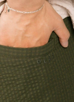 Olaf Hussein Seersucker Slim Pants Forest Green -Samsoe Samsoe Shop image 1144