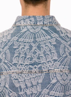 Daily Paper Light Blue Settle Macrame Denim Jacket -Samsoe Samsoe Shop image 115