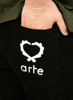 Arte Poage Back Heart Pants Black -Samsoe Samsoe Shop image 1164