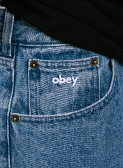 Obey Bigwig Baggy Denim Light Indigo -Samsoe Samsoe Shop image 1173