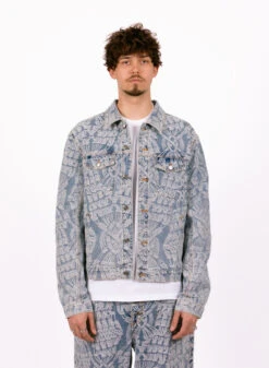 Daily Paper Light Blue Settle Macrame Denim Jacket -Samsoe Samsoe Shop image 118