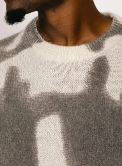 Olaf Hussein OLAF Passenger Mohair Knit Crewneck Off White -Samsoe Samsoe Shop image 121