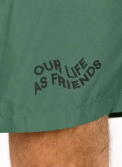 Olaf Hussein Wavy AOP Swim Shorts Washed Green -Samsoe Samsoe Shop image 1238