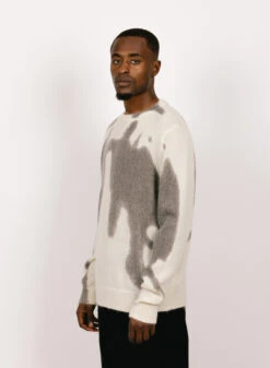 Olaf Hussein OLAF Passenger Mohair Knit Crewneck Off White -Samsoe Samsoe Shop image 124