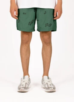Olaf Hussein Wavy AOP Swim Shorts Washed Green -Samsoe Samsoe Shop image 1240