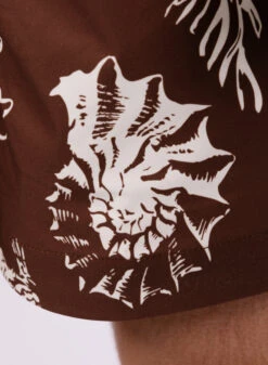 Samsoe Samsoe Moses Swim Shorts AOP 14702 Brown Stone Fossil -Samsoe Samsoe Shop image 1290