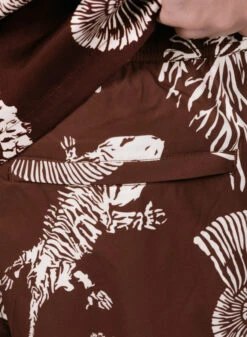 Samsoe Samsoe Moses Swim Shorts AOP 14702 Brown Stone Fossil -Samsoe Samsoe Shop image 1291