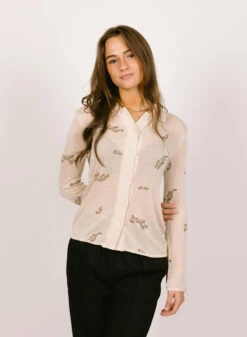Olaf Hussein WMN AOP Sheer Shirt