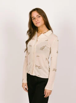 Olaf Hussein WMN AOP Sheer Shirt -Samsoe Samsoe Shop image 1333