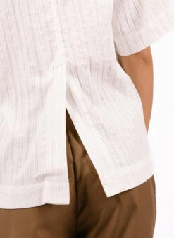 Olaf Hussein WMN Camp Shirt Optical White -Samsoe Samsoe Shop image 1346