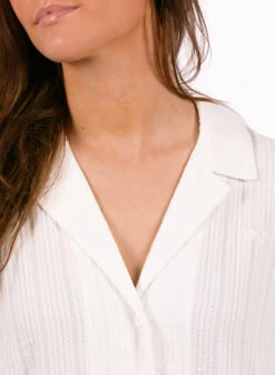 Olaf Hussein WMN Camp Shirt Optical White -Samsoe Samsoe Shop image 1347