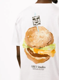 Obey Visual Food For Your Mind Classic T-shirt White -Samsoe Samsoe Shop image 1369
