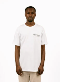 Obey Visual Food For Your Mind Classic T-shirt White -Samsoe Samsoe Shop image 1371