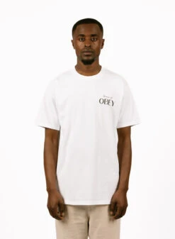 Obey House Of Obey Classic T-shirt White -Samsoe Samsoe Shop image 1374
