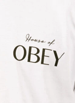 Obey House Of Obey Classic T-shirt White -Samsoe Samsoe Shop image 1375