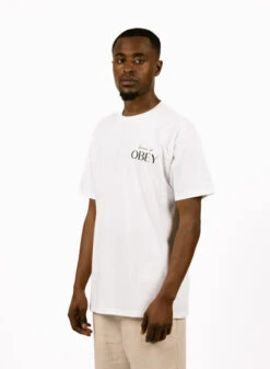 Obey House Of Obey Classic T-shirt White -Samsoe Samsoe Shop image 1376