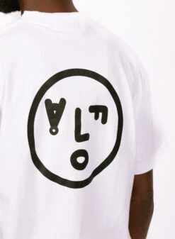 Olaf Hussein Face Tee Optical White