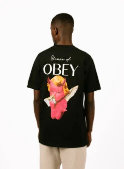 Obey House Of Obey Classic T-shirt Black -Samsoe Samsoe Shop image 1424