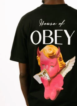Obey House Of Obey Classic T-shirt Black -Samsoe Samsoe Shop image 1425