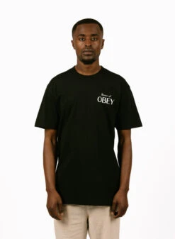 Obey House Of Obey Classic T-shirt Black -Samsoe Samsoe Shop image 1426