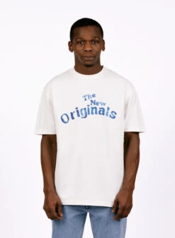 The New Originals Workman Paint Tee White Alyssum -Samsoe Samsoe Shop image 1429