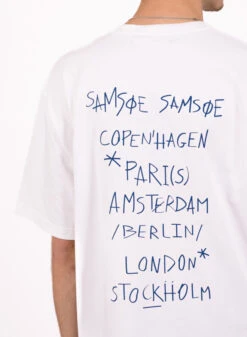 Samsoe Samsoe Sacopenhagen T-shirt 11725 Copenhagen White -Samsoe Samsoe Shop image 1436