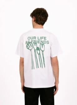 Olaf Hussein Flower Poster Tee Optical White