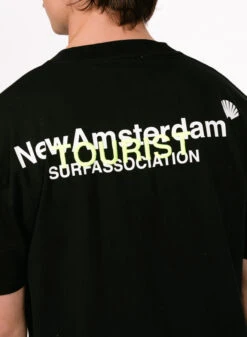 New Amsterdam Surf Association Logo Tourist Tee Black -Samsoe Samsoe Shop image 1484