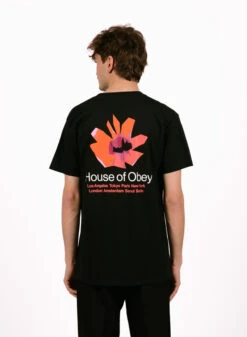 Obey House Of Obey Floral Classic T-shirt Black -Samsoe Samsoe Shop image 1571