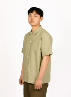 Olaf Hussein Embro Aop Shirt SS Washed Green -Samsoe Samsoe Shop image 1599