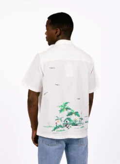 Wax London Newton Shirt Paradise Stitch Ecru -Samsoe Samsoe Shop image 1622