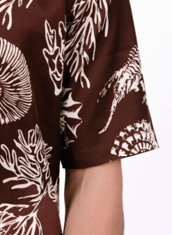 Samsoe Samsoe Saoscar AX Shirt 10527 Brown Stone Fossil