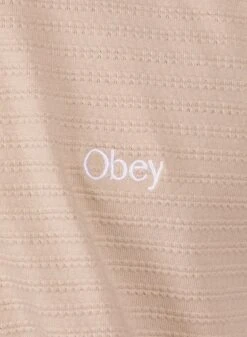 Obey Escape Zip Polo Silver Grey