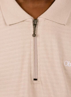 Obey Escape Zip Polo Silver Grey -Samsoe Samsoe Shop image 1636