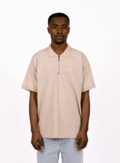 Obey Escape Zip Polo Silver Grey -Samsoe Samsoe Shop image 1639