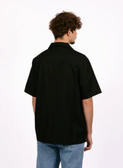 Olaf Hussein Cotton Linen SS Shirt Black -Samsoe Samsoe Shop image 1653