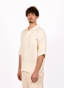 Daily Paper Icing Yellow Enzi Seersucker Shirt -Samsoe Samsoe Shop image 1680