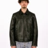 Daily Paper Black Silence Monogram Leather Jacket -Samsoe Samsoe Shop image 1701