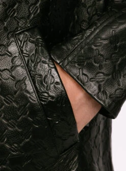 Daily Paper Black Silence Monogram Leather Jacket -Samsoe Samsoe Shop image 1705